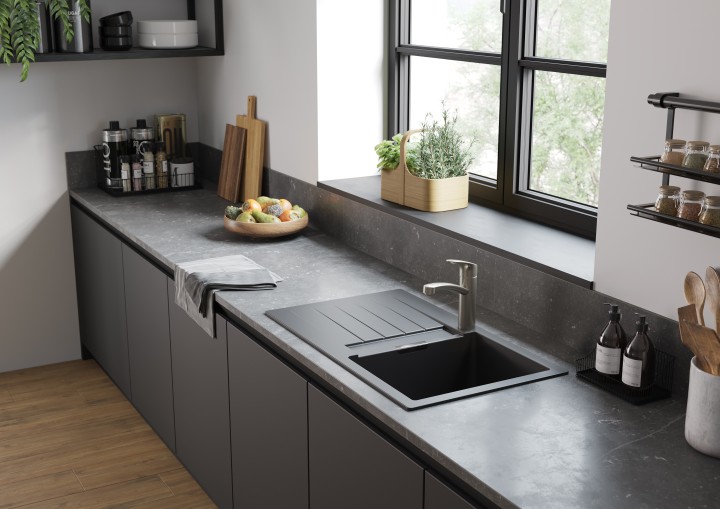 S520-F345 Evier enc 345 égout
