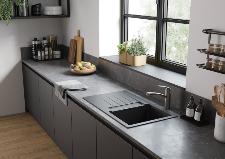 S520-F345 Evier enc 345 égout