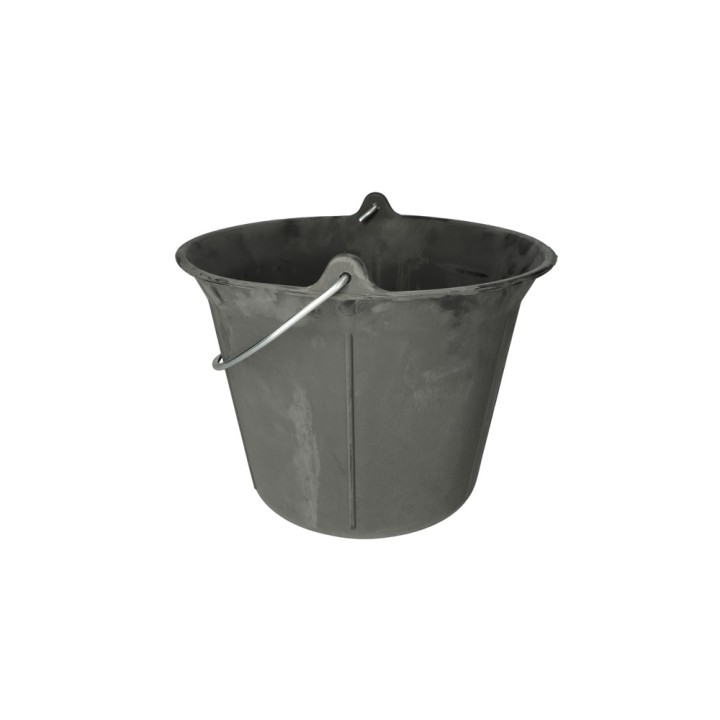 Seau caoutchouc noir, 11L