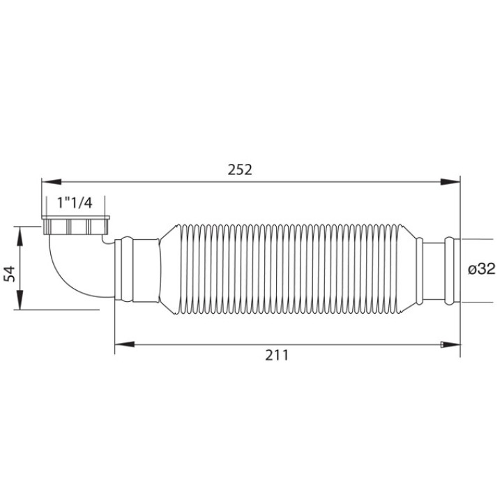 SENZO SIPHON LAVABO D32
