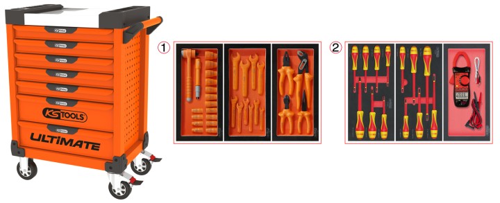 Servant ULT 7 tir orange isolé