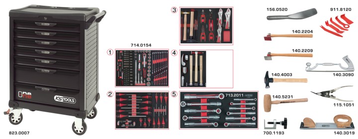 Servante 7 tir carross. 177pcs