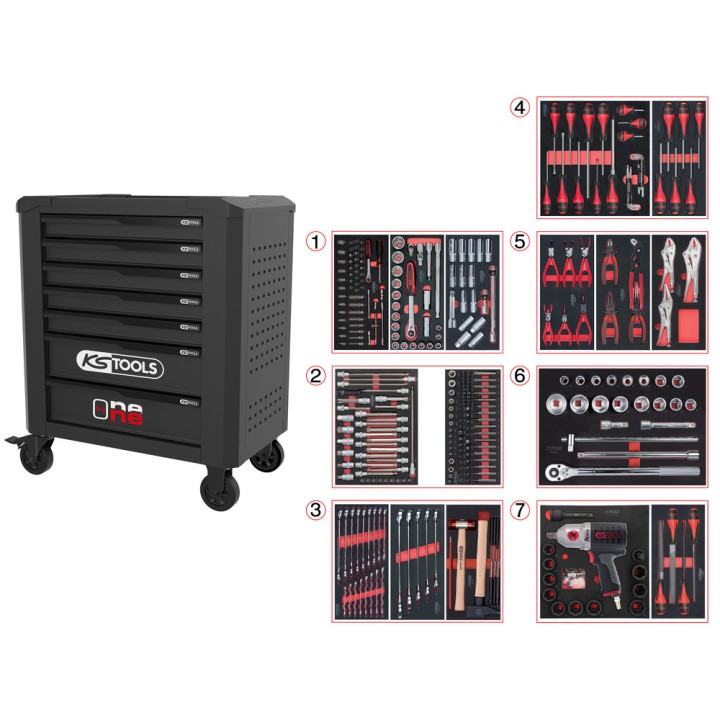 Servante 7 tiroirs 337 outils