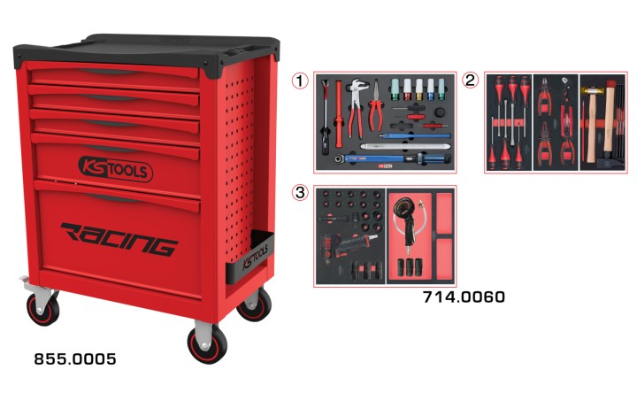 Servante RACING 5 tir. roue