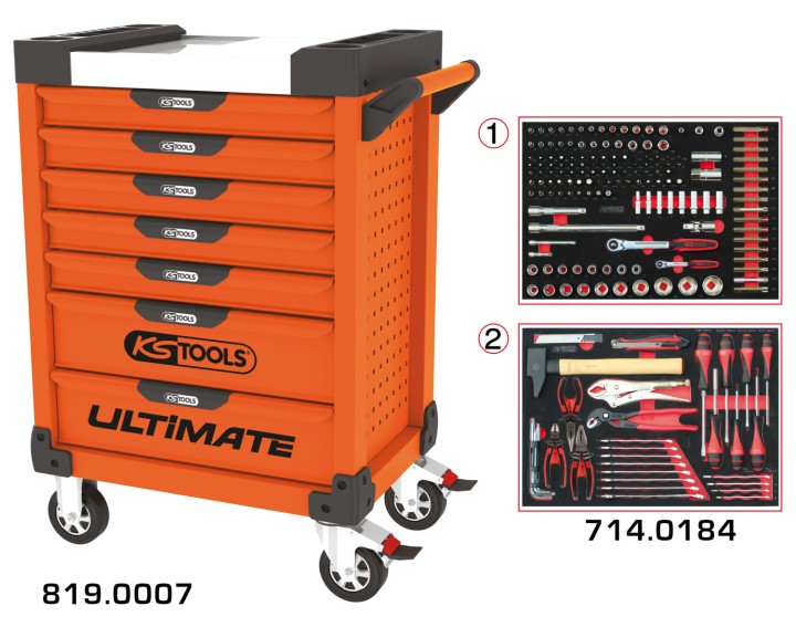Servante ULT orange 7 t 184 pc