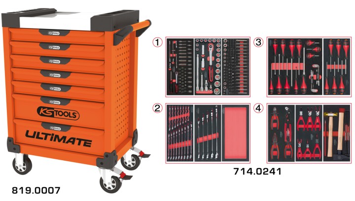 Servante ULT orange 7 t 241 pc