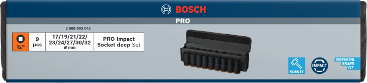 Set 9 Douilles Impact PRO 90MM