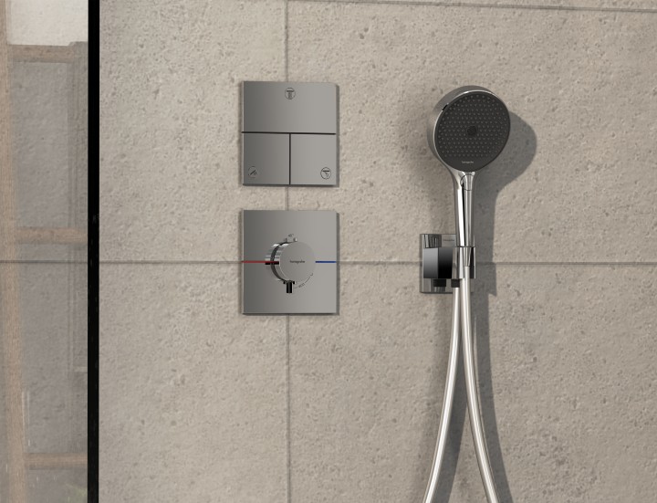 ShowerSelect Comfort E Set Robinet d'arrêt 3 fonc