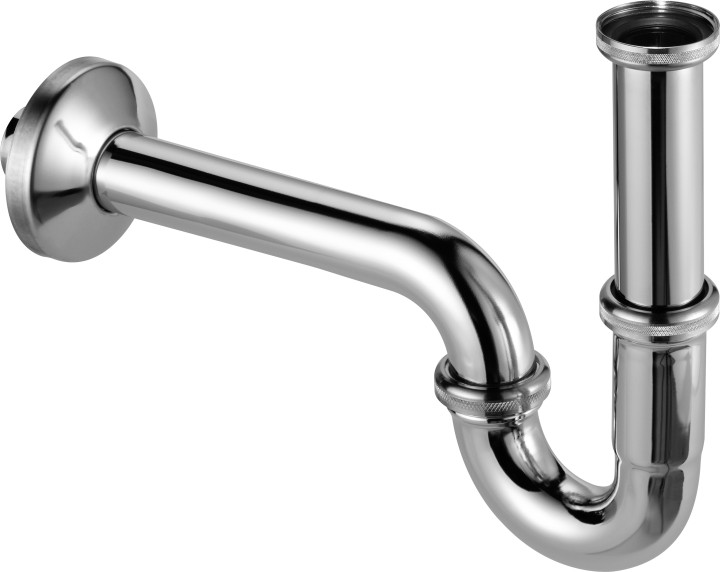Siphon anti-odeur tubulaire 5611.5   1 1/4 X 1 1/4 chromé-mat
