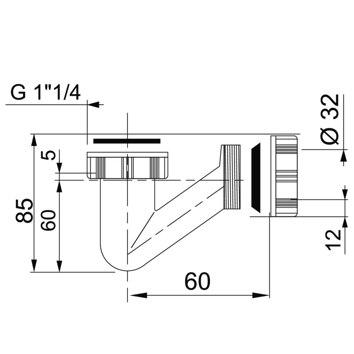 SIPHON LAVABO BIDET EN V