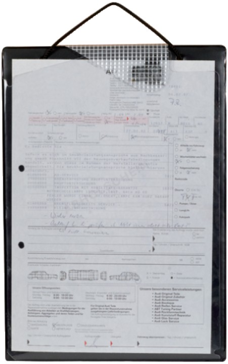 Tablette fiche de travaux noir