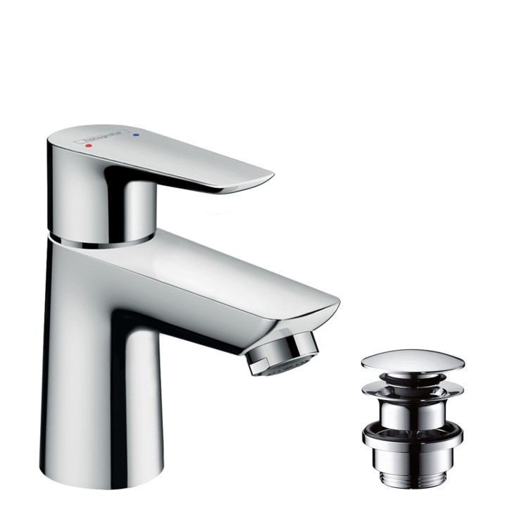 Talis E Mit lavabo 80, bonde Push-Open