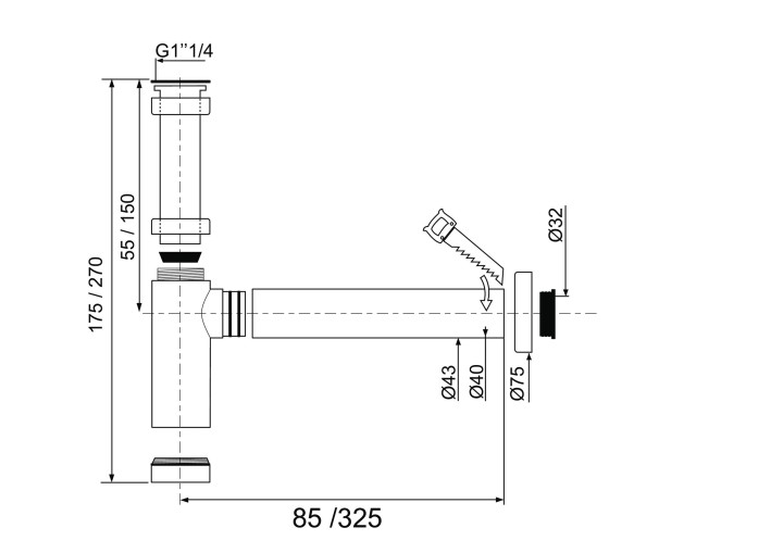 TEOS SIPHON LAVABO