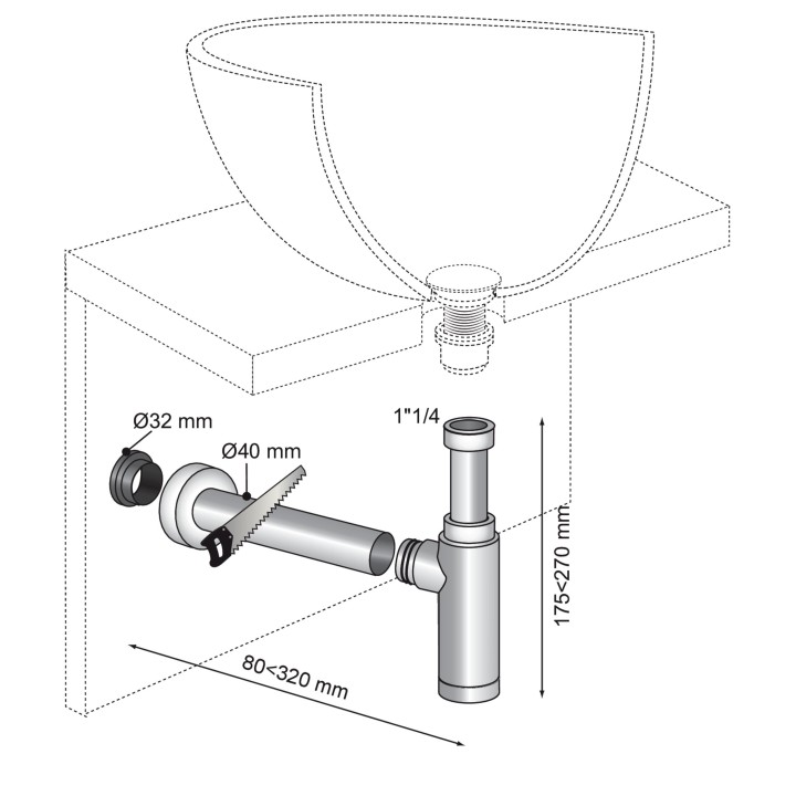 TEOS SIPHON LAVABO