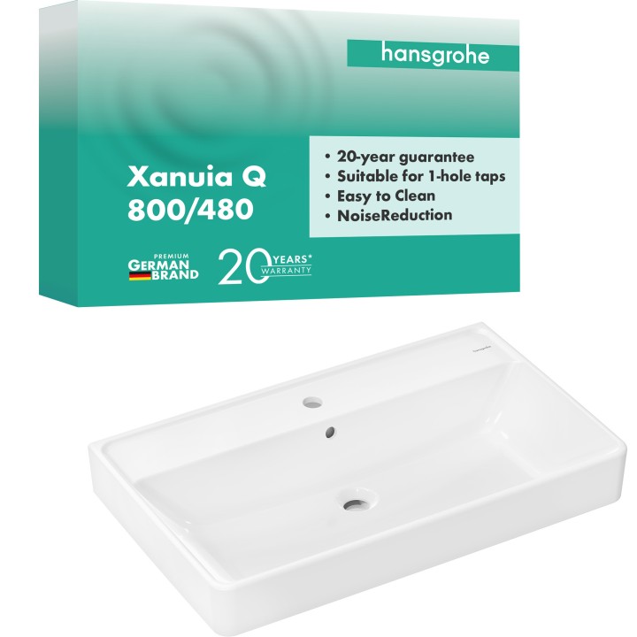 Xanuia Q Vasque à poser 800/480 av trou