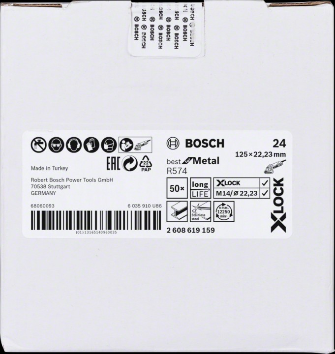 XLock Abr Fib Bst Met 125 G24