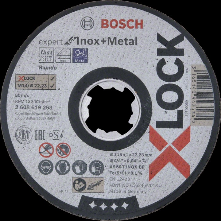 XLock Disque 115 x 1,0 Inox Ac
