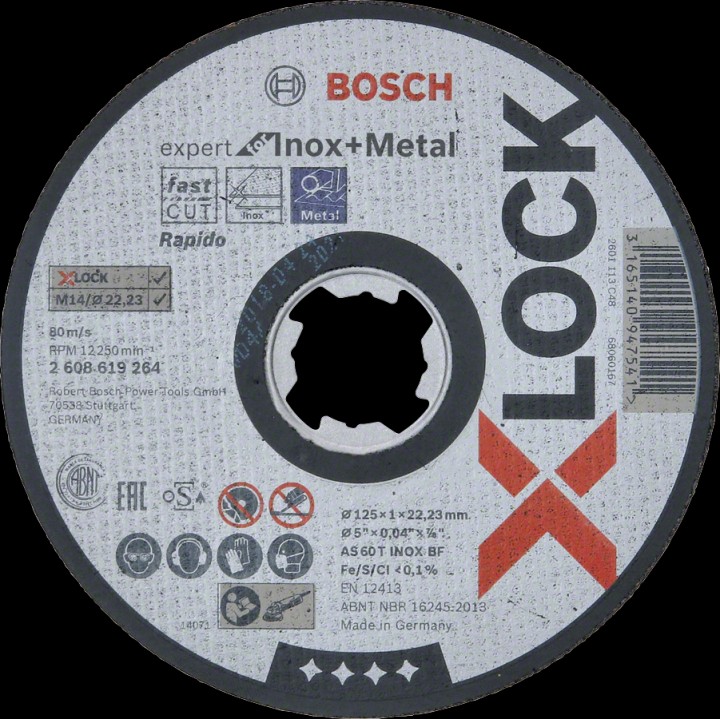 XLock Disque 125 x 1,0 Inox Ac