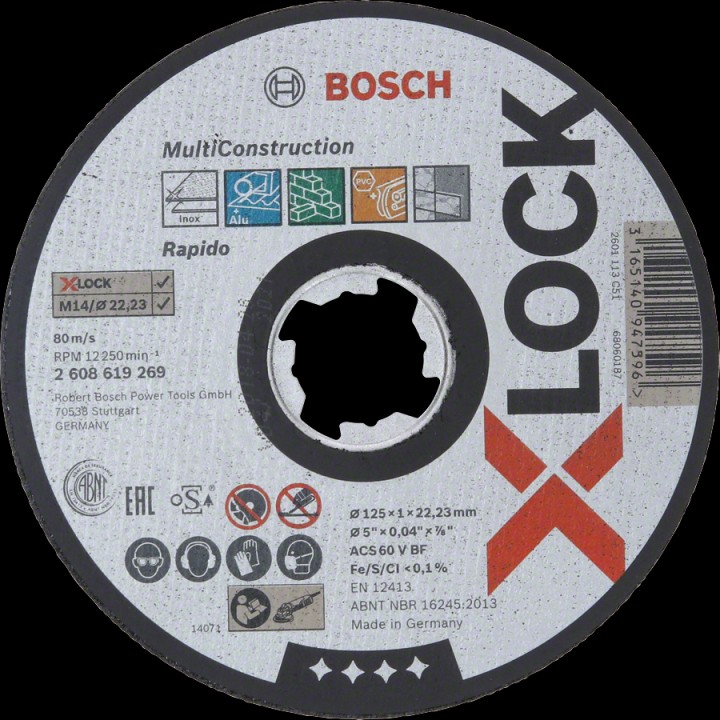 XLock Disque 125x1 Multiconstr