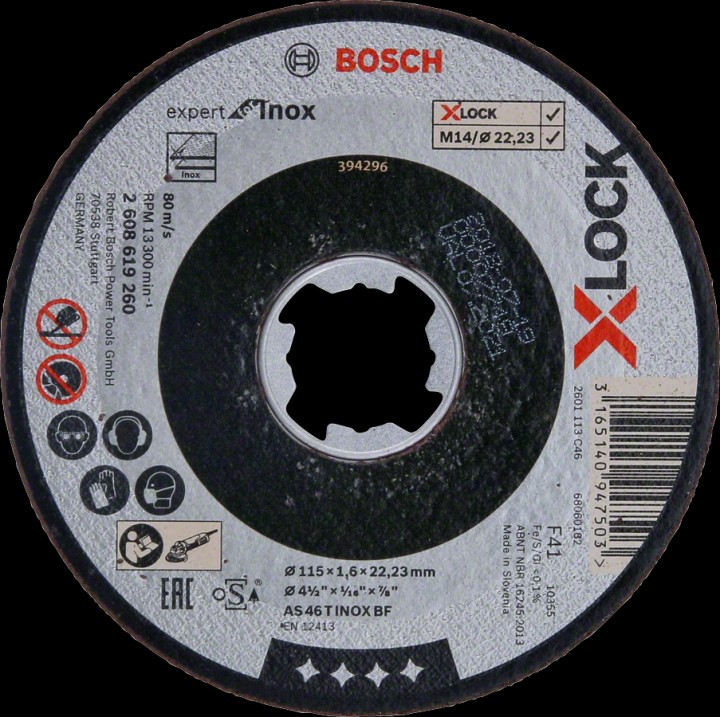 XLock Disque Exp Inox 115x1,6