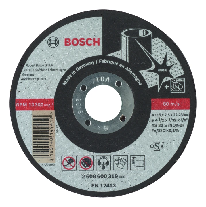 DISQUE 115 x 2,5 INOX PLAT