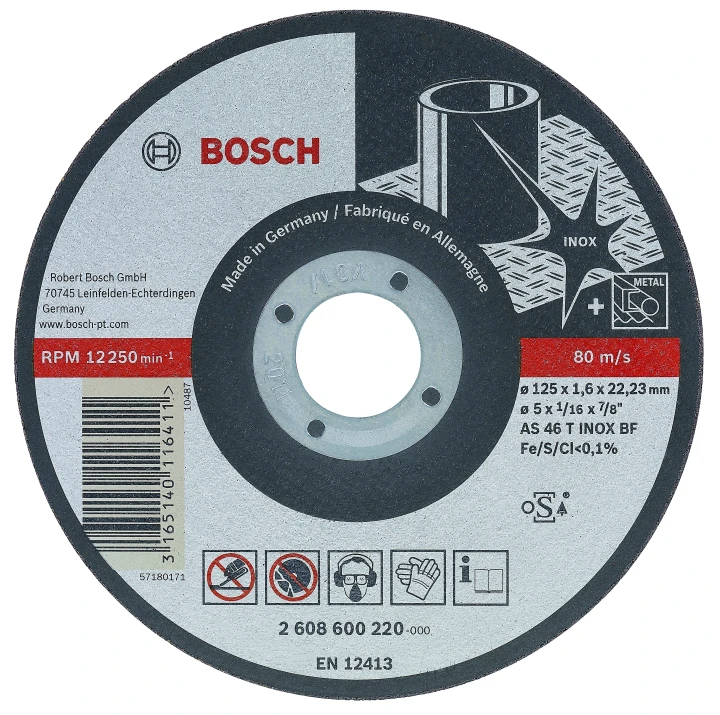 DISQUE 115x1,0 INOX PLAT RAPID