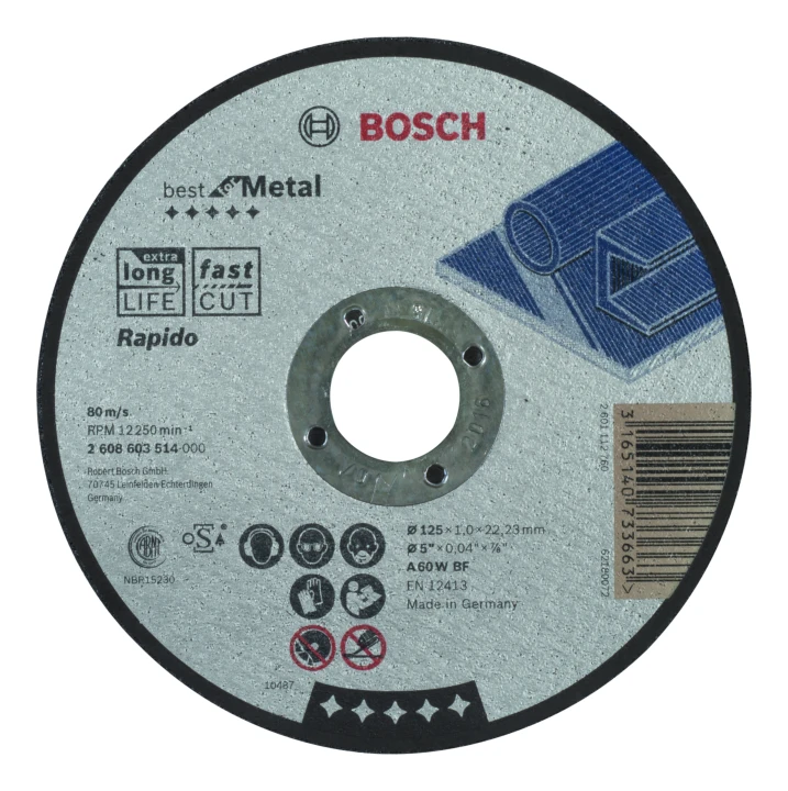 Disque 125 x 1,0  A 60 W ACIER