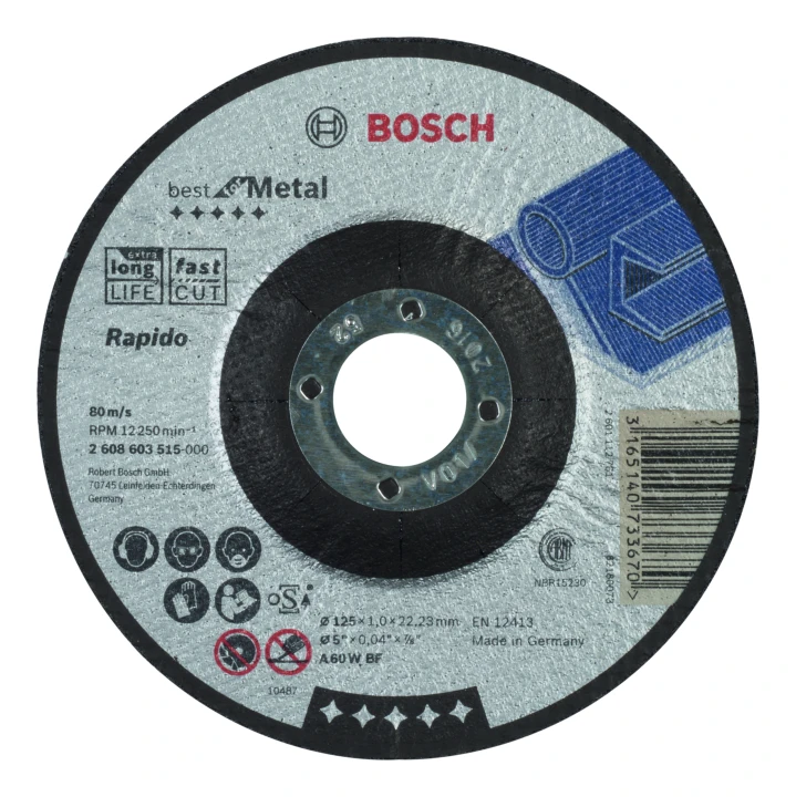 Disque 125 x 1,0  A60 W ACIER