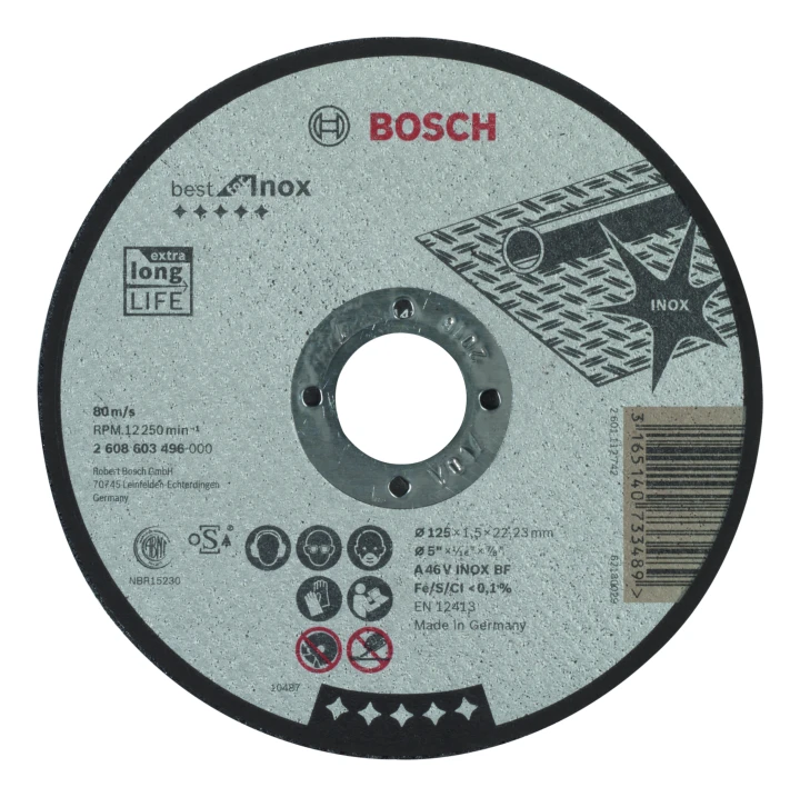 Disque 125x 1,5  A 46 V INOX B