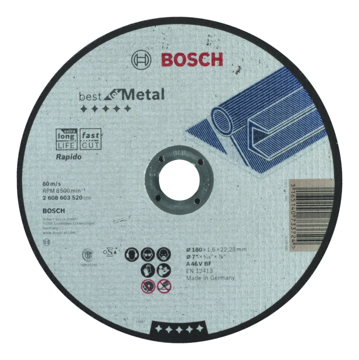 Disque 180x 1,6A 46 V ACIER BF