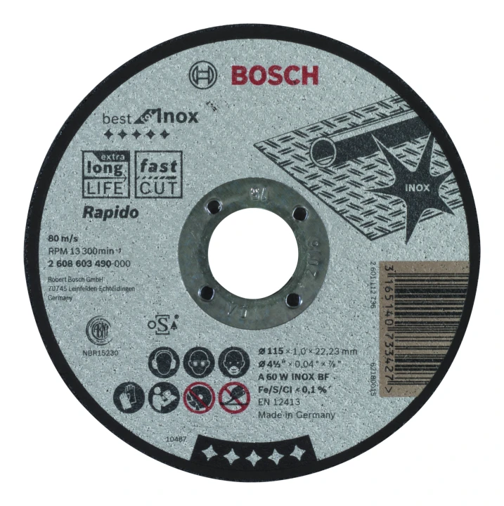 Disque A 60 W INOX115 x 1,0 x