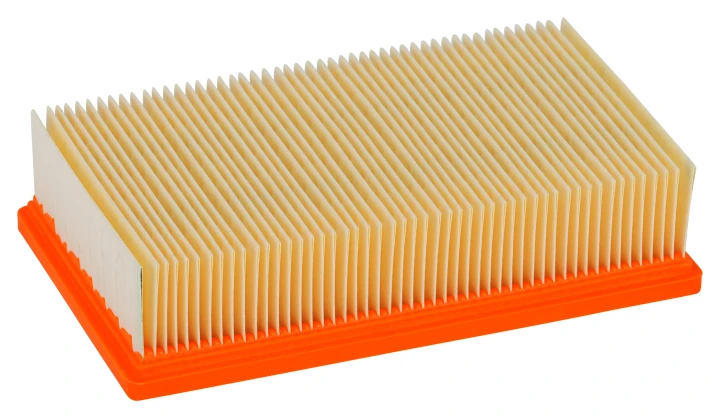 Filtre plissé plat en cellulos