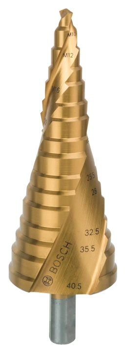 Mèche 16 ét. HSS-TiN M10-M40