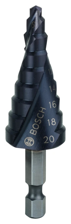 Mèche 9 ét. HSS-AlTiN 1/4" hex