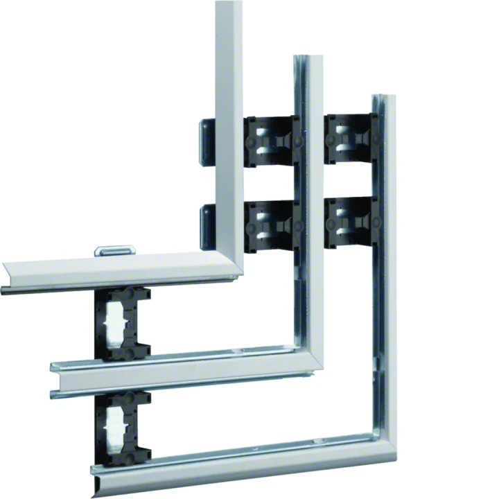 Angle Plat pour BKIS épais 12,5mm double hauteur acier RAL 9016 Pure