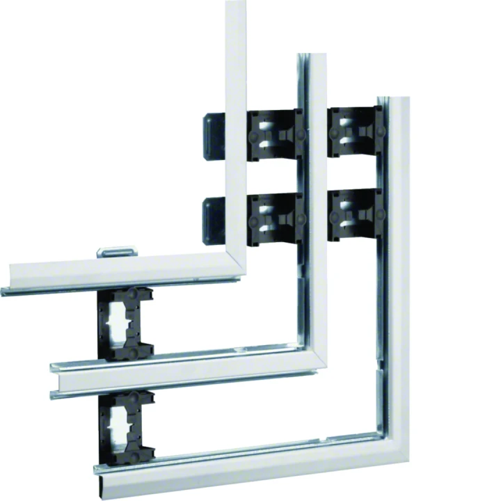 Angle plat pour BKIS épais 25mm double hauteur acier RAL 9016 Pure