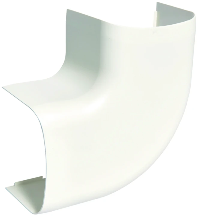 Angle plat pour goulotte de climatisation CLM 65 x 90 mm Blanc paloma