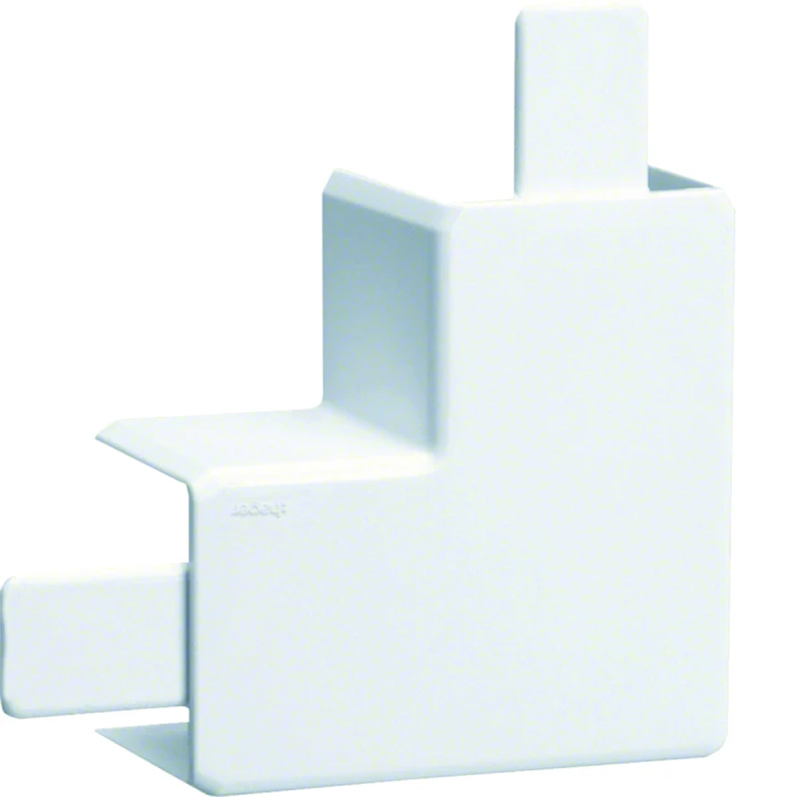 Angle plat pour goulotte de distribution lifea LFF 40x40mm Blanc