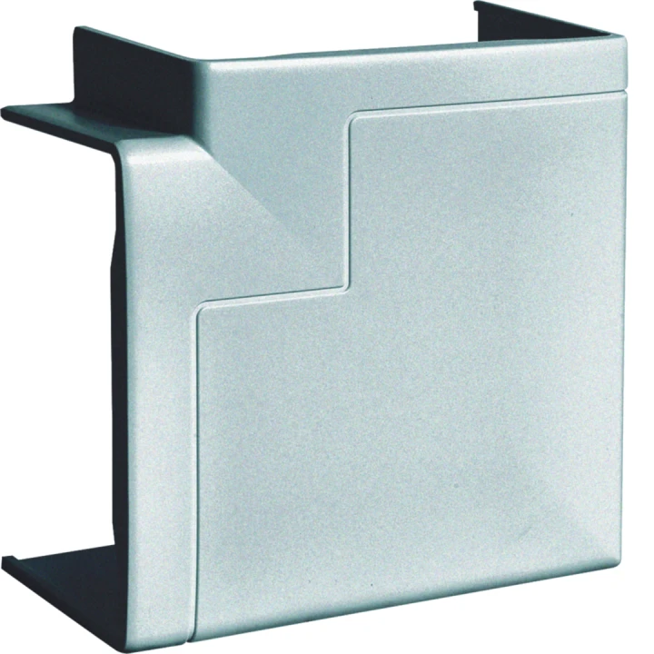 Angle plat pour goulotte d'installation GBA 50x85mm, PVC couleur Alu