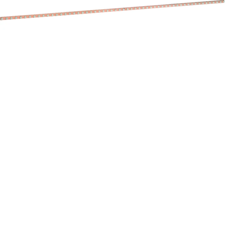 Barre Cu 12X6 taraudée M5 longueur 245 mm