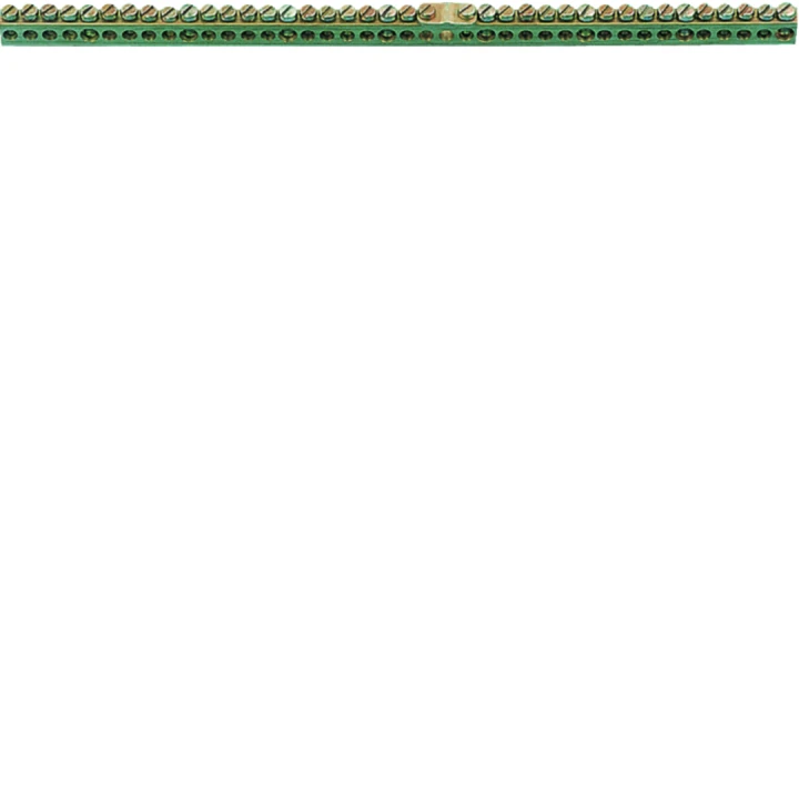 Barrette laiton sans socle L242mm 29X10-16mm univers+support et connexion 250 A