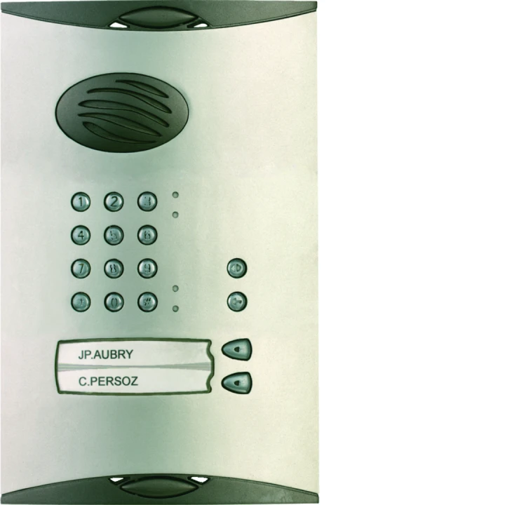 Blindage platine de rue + clavier, 2 logements, pour interphone radio habitat