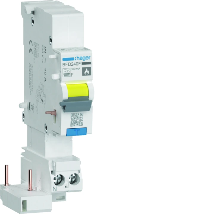 Bloc différentiel détecteur d'arcs 1P+N 40A 300mA type F