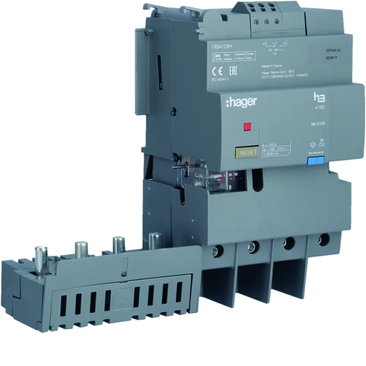 Bloc différentiel x160 4P In125A  Idn et temporisation fixes