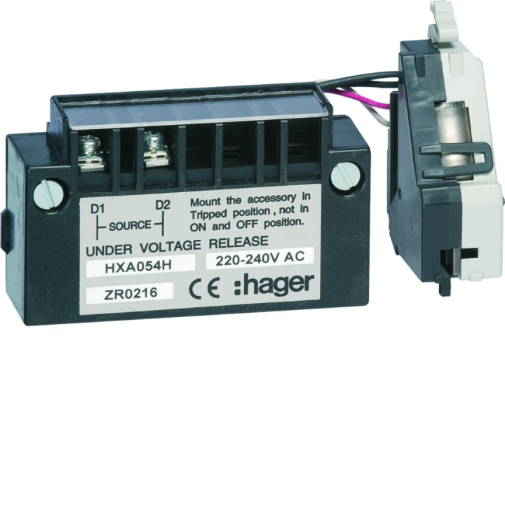 Bobine à manque de tension retardée h3 h3+ 220 - 240VAC pour x160-P160-P250-P630