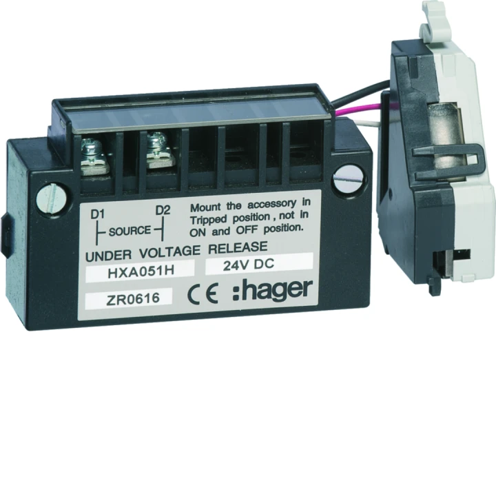 Bobine à manque de tension retardée h3 h3+ 24 - 24VDC  pour x160-P160-P250-P630