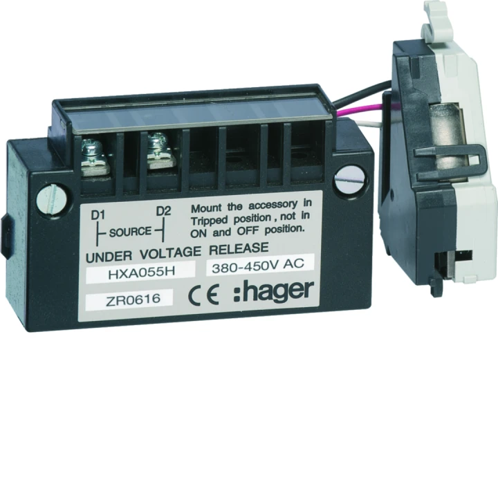 Bobine à manque de tension retardée h3 h3+ 380 - 450VAC pour x160-P160-P250-P630