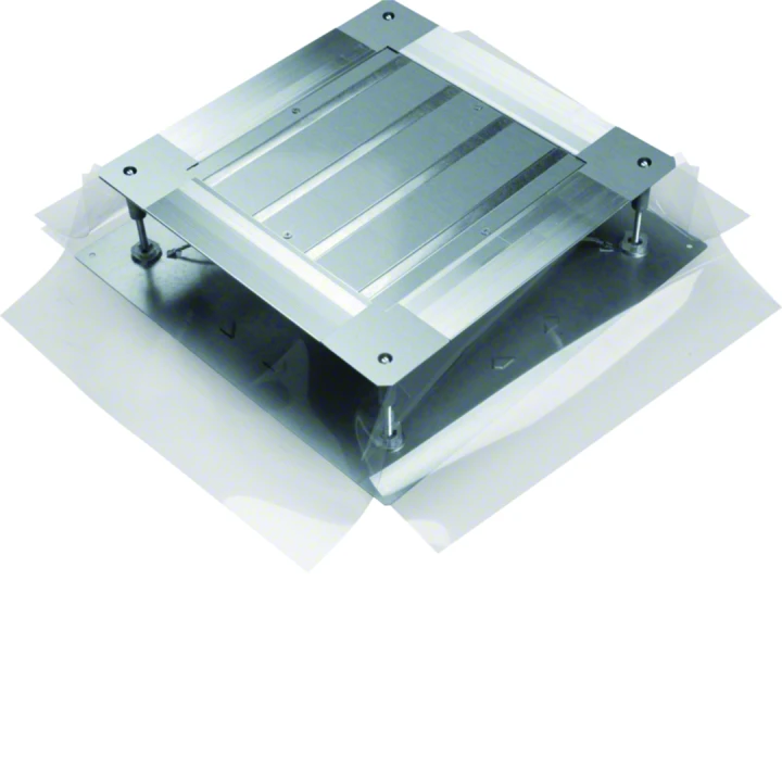 Boîte de jonction acier 290 mm avec jupes pour hauteur de chape 120-170 mm