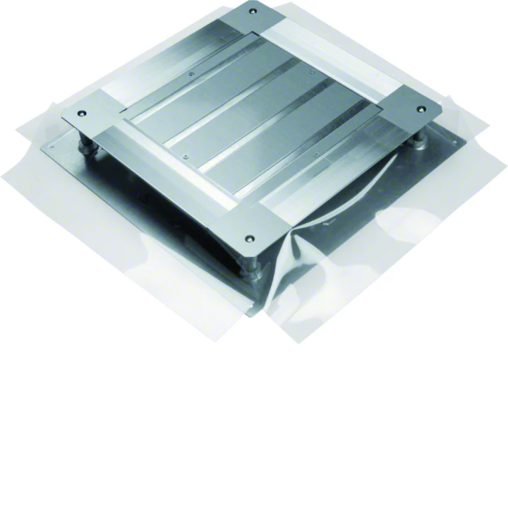 Boîte de jonction acier 290 mm avec jupes pour hauteur de chape 75-125 mm