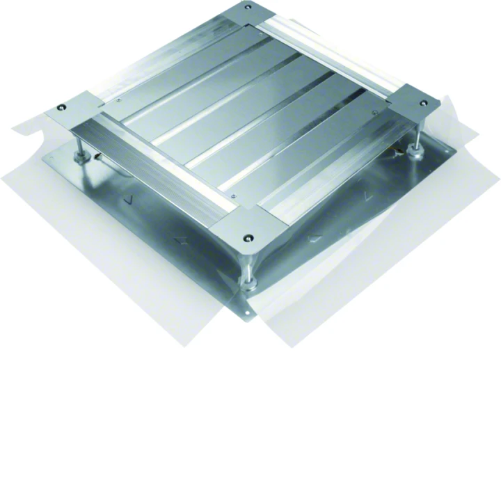Boîte de jonction acier 340 mm avec jupes pour hauteur de chape 120-170 mm